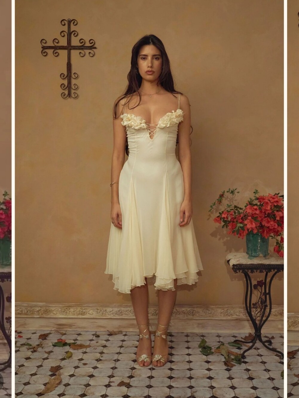 Mirror Palais Valentina Dress in Butter- M